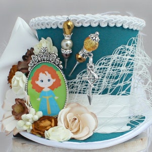 Schotse prinses Mini Top Hat, Schotse Prinses Kostuum, Thema parken Mini Hoed, Gelukkigste plek op aarde, Prinses Oren, Vakantie Mini Hoed