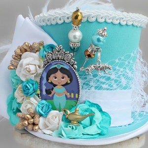 Arabische Prinses Mini Top Hat, Arabische Prinses Kostuum, Thema parken Mini Hoed, Gelukkigste plek op aarde, Aladdin Oren, Vakantie Mini Hoed