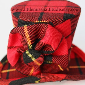 Chapeau Écossais , Marriage Écossais , Tissu Tartan , Chapeau Tartan , Bandeau Tartan , Mini Chapeau , Petit Chapeau , Chapeau Haut de Forme image 4