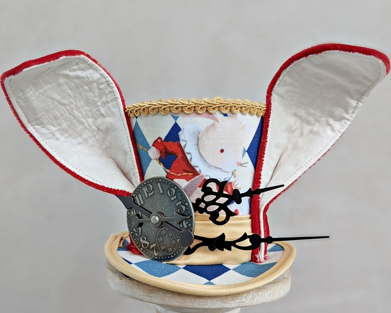 Top Hat White Rabbit White Rabbit Mini Top Hat White Rabbit Costume Fascinator - Etsy