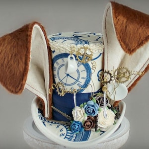 Mini-hoge hoed maarthaas, maarthaas kostuum tovenaar, verjaardagshoed, Alice in Wonderland-hoed, Tea Party-hoed, bruiloftshoed, Alice tovenaar