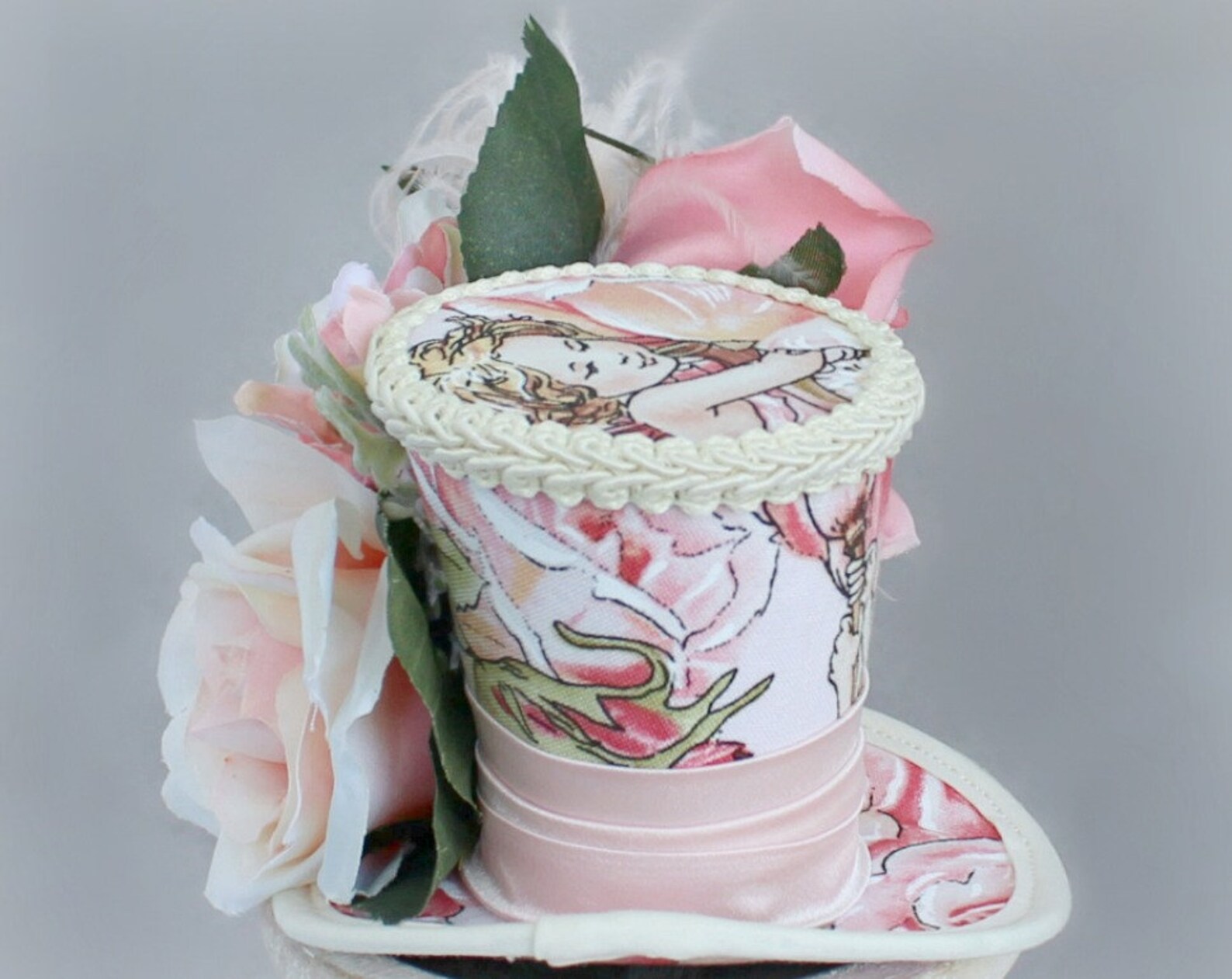Flower Mini Top Hat Garden Mini Top Hat Victorian Hat Tea Etsy Canada