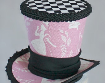 Alice in Wonderland Mini Top Hat, Mad Hatter Tea Party Fascinator