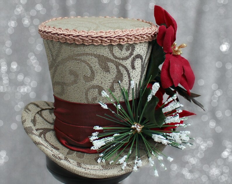 Christmas Mini Top Hat Holiday Party Hat Bird Tea Hat | Etsy