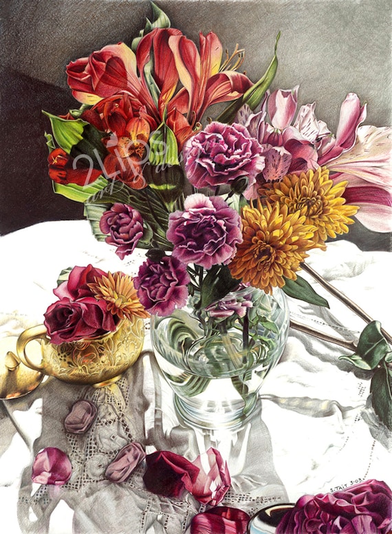 Fine Art Print of an original still life in Colored Pencil ...