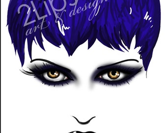 Fashion Illustration Art Print of  "Dangerous"