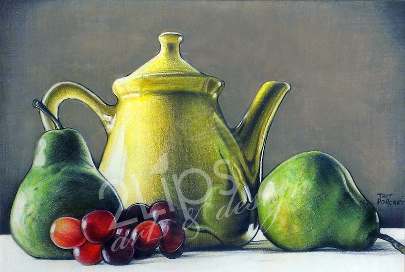 Fine Art Print of an Original Still Life in Colored Pencil Etsy