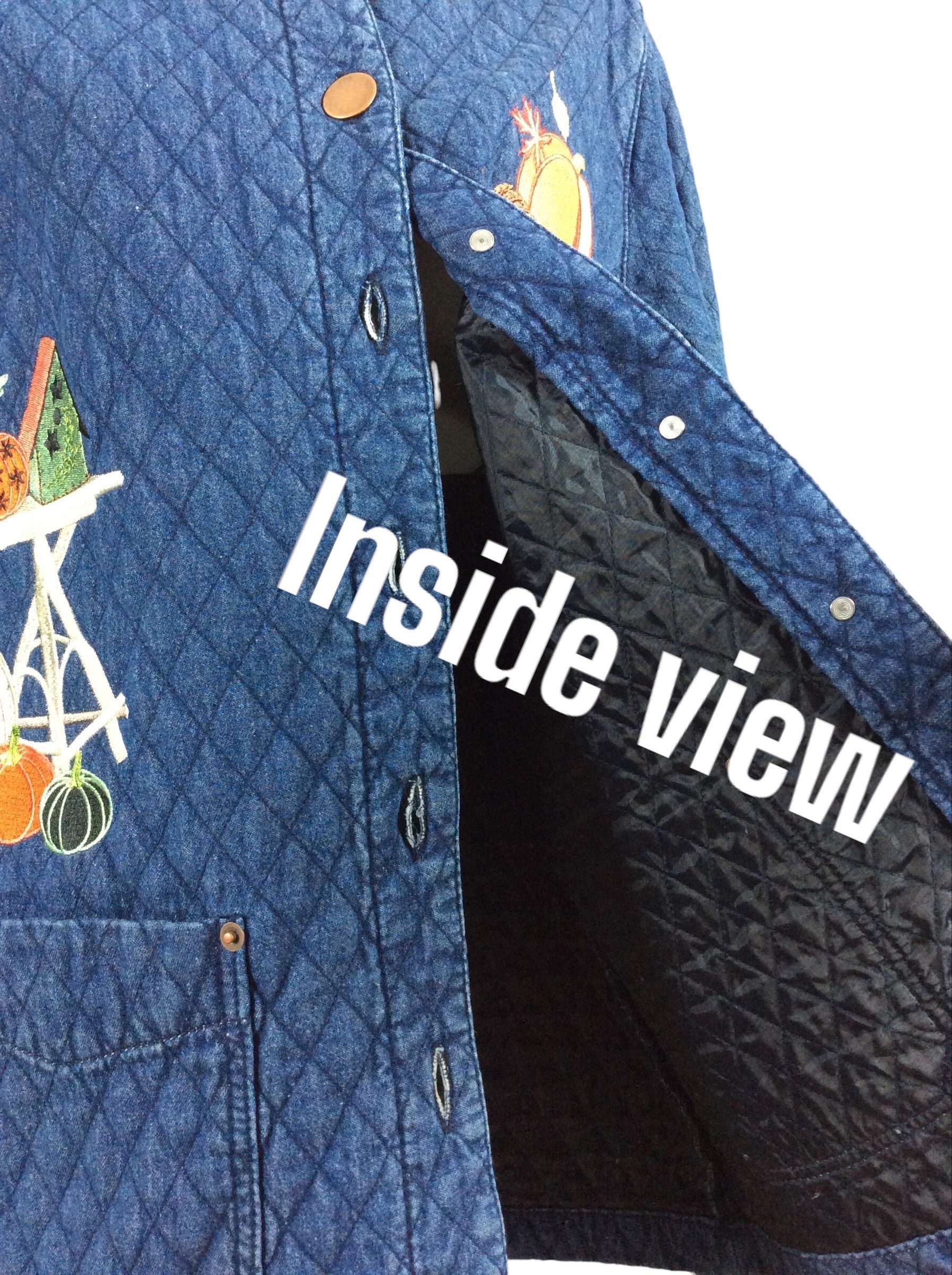 Machine Appliquéd/embroidered Quilted Denim Jacket With