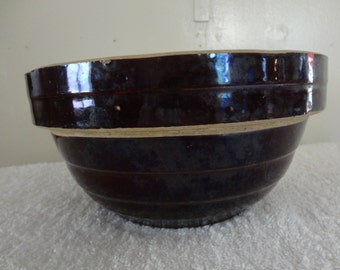 BROWN STONEWARE 9inch MIXING Bowl - Mixing Bowl