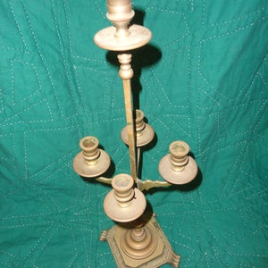 VERY RARE - Adjustable Claw Footed 5 Candle Candelabra - Beautiful Original Bronze Pantene