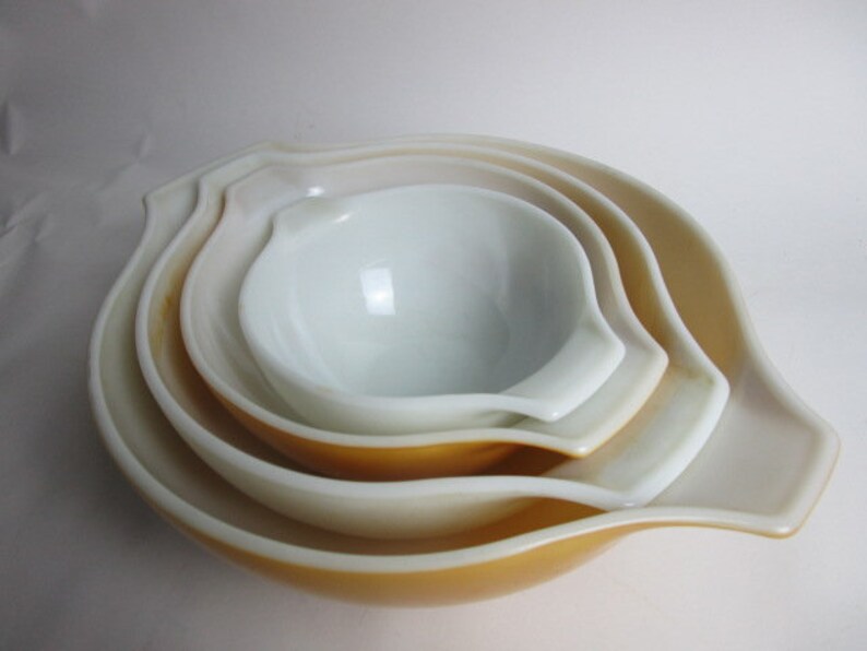 Pyrex Set of 4 NESTING BOWLS With HANDLES Etsy