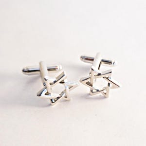 Jüdischer Schmuck, Manschettenknöpfe mit Davidstern,für Männer und Frauen