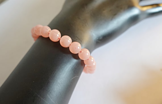 rose quartz beaded bracelet, minimalistic bracele… - image 2