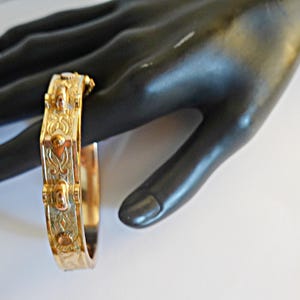 Antique Victorian Bracelet, Gold Bracelet, Small Wrist Bracelet, Bates and Bacon, Vintage Jewelry , Womens woman's ladies Gift