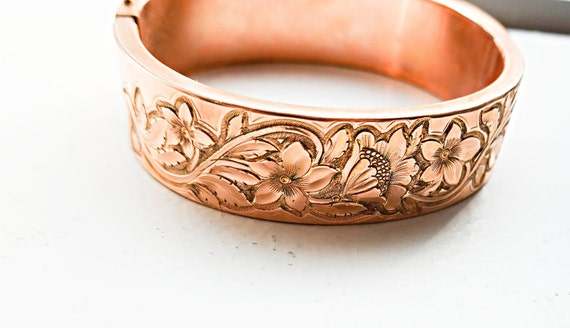 Antique Victorian Edwardian Hinged Bangle Bracele… - image 2