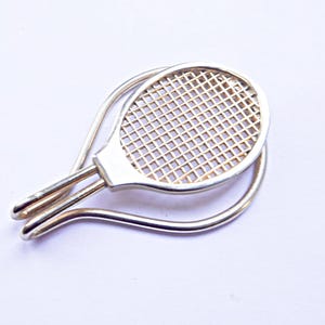 Tennisracket geldclip kaarthouder, tennisser cadeau, racketbal speler cadeau, sportcadeau, cadeau voor man