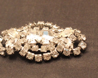 Art-Deco-Anstecknadel, große Kristall-Strass-Anstecknadel, große Brosche, Anstecknadel, Nachlassschmuck, Frauengeschenk