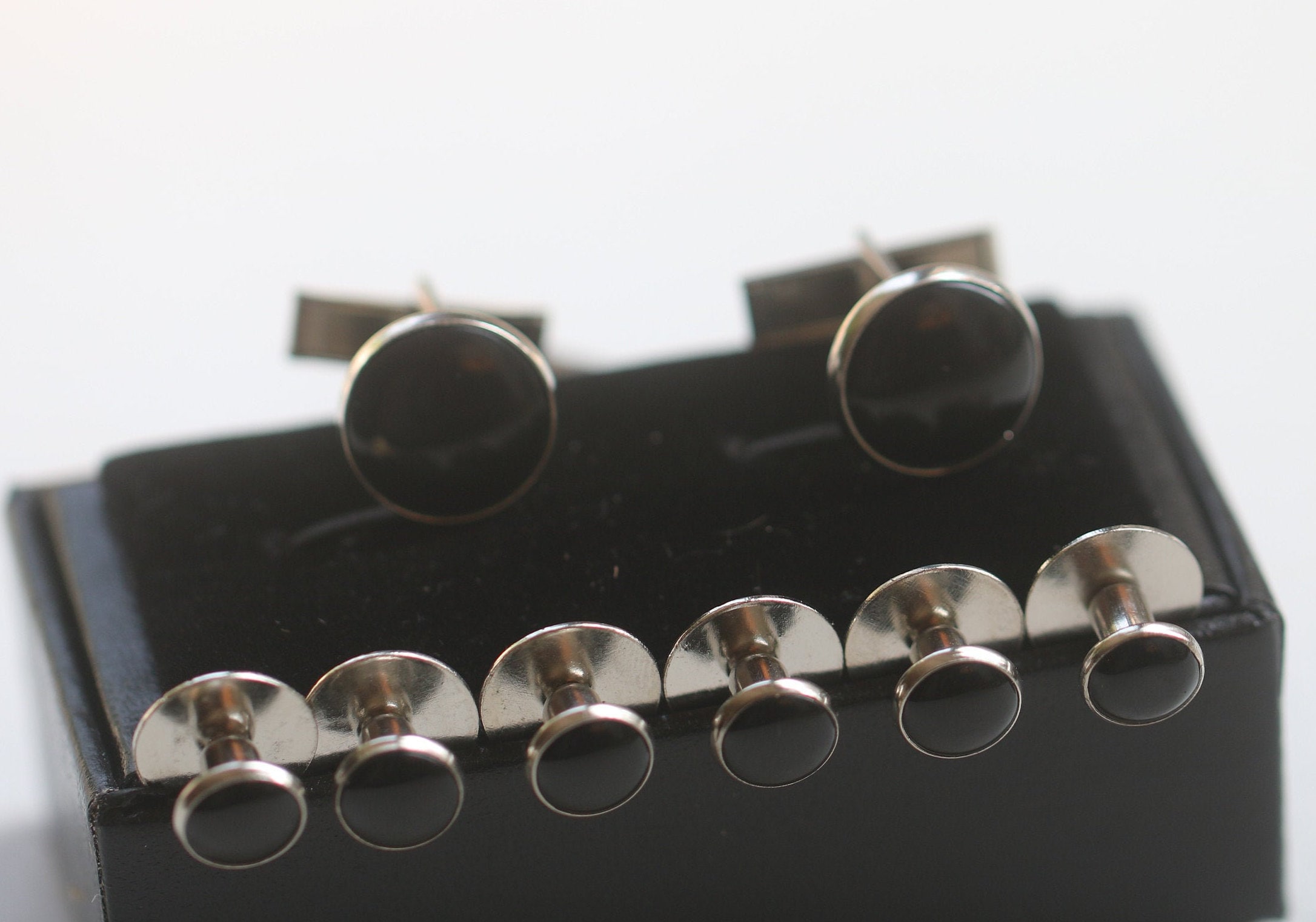 Black Onyx Cufflink Set - Etsy