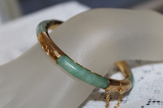 Buy Vintage Jade Bracelet Asian Chinese Jewelry Jade Bangle Bracelet Hinged Green Chinese Asian Oriental Jade Bracelet Online in India - Etsy