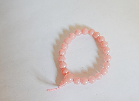 rose quartz beaded bracelet, minimalistic bracele… - image 1