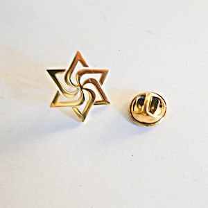 Star Of David Pin, Jewish Star Lapel, Coat, Book Bag Pin Brooch,  Bar Mitzvah Birthday, Wedding, Jewish Wedding Party gift,