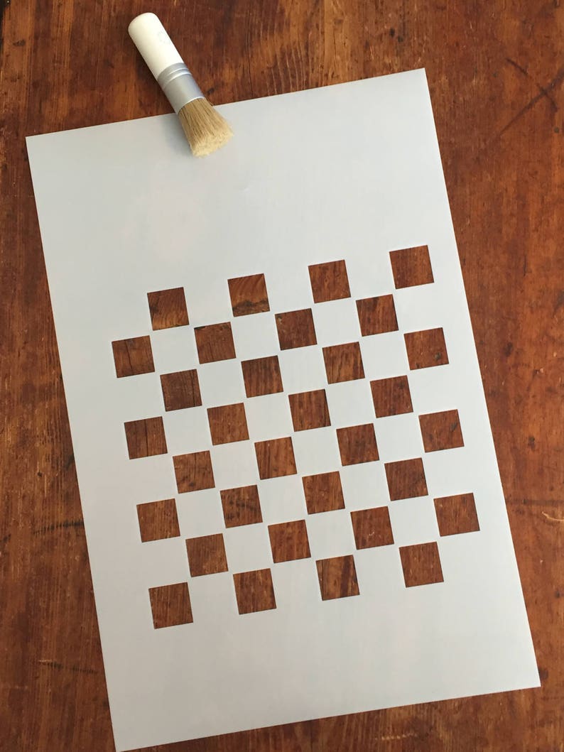 Checkers Board Stencil Create Your Own Checker Chess Board