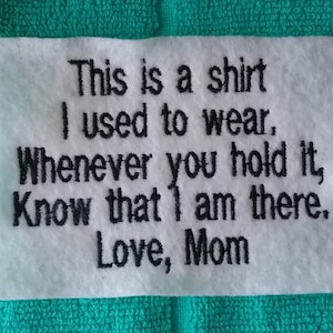 Memory Pillow Patches Love, Mom