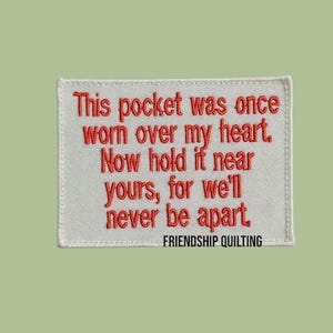 Pocket Over My Heart Keepsake Patch
