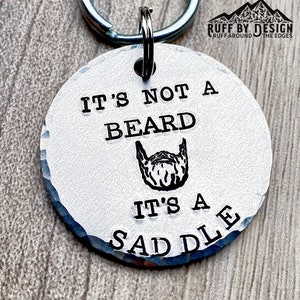 It’s Not A Beard Custom Hand Made Hand Stamped Naughty Novelty Adult Humour Funny Aluminum Key Tag Key Chain  Gift