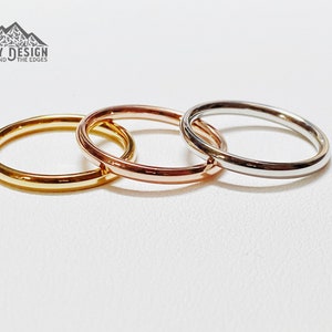 Stainless Steel Stacking Rings Minimalist Add A Family, Pet, Child's Name Or A Date image 10