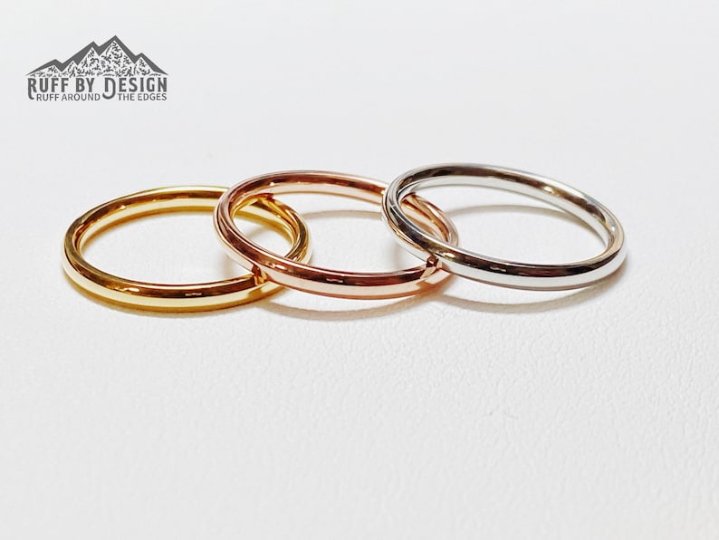 Stainless Steel Stacking Rings Minimalist Add A Family, Pet, Child's Name Or A Date image 10