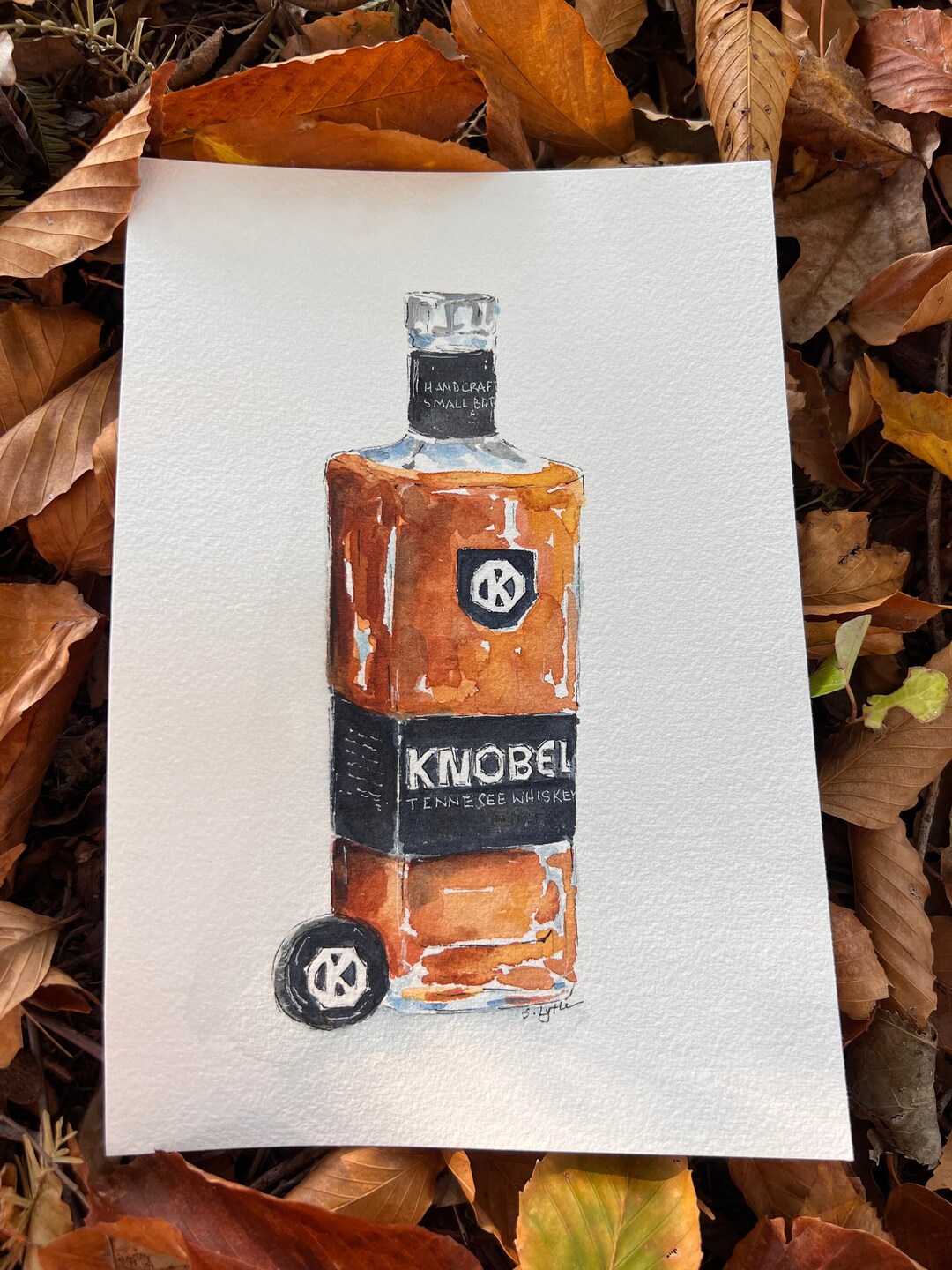 Knobel Tennessee Whiskey Watercolor Print Etsy