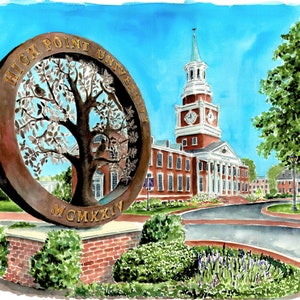 High Point University, The Tree of Life watercolor print