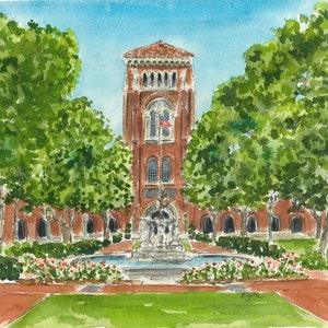 University of Southern California  Bovard Auditorium watercolor print