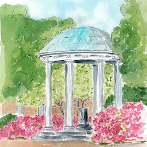 The Old Well at UNC Chapel Hill print