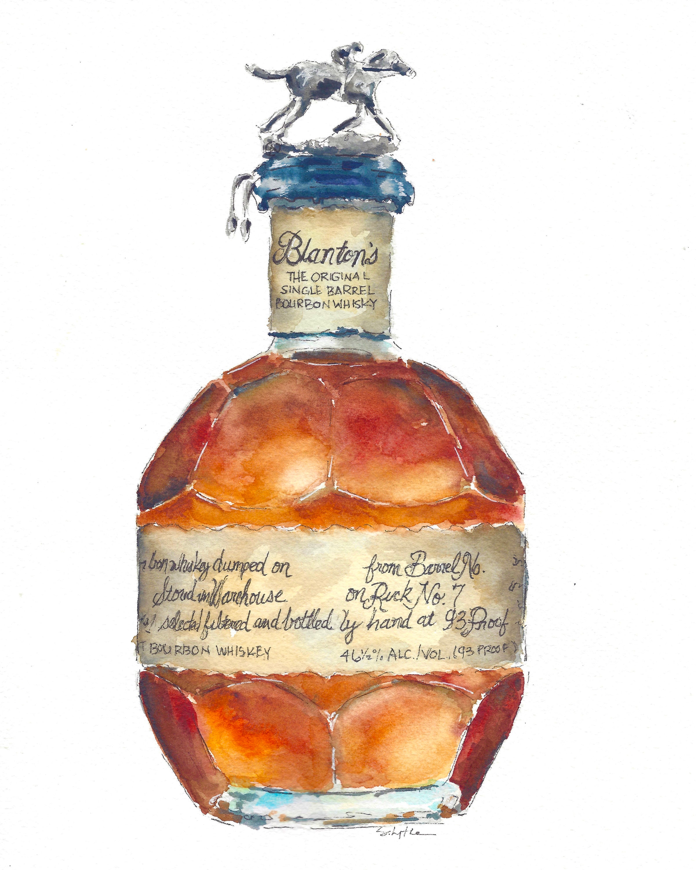 Monkey Shoulder Whisky Watercolor Print 