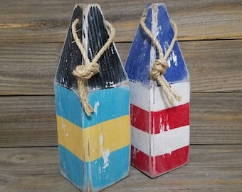 Bahamian Flag buoy - wooden buoy - Bahamian - American - lobster buoy - nautical decor - beach house decor - Hurricane Dorian - Abaco Strong
