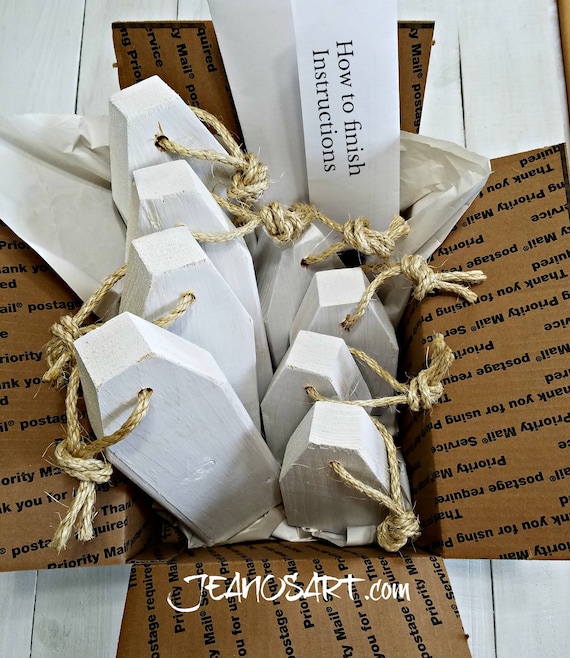 Diy How To Paint Wood Buoy Kit Four Sets Eight Buoys Etsy