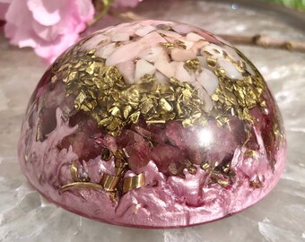 Orgonit® Orgon Dome - rosa Opal/Pink Turmalin - kostenloser WORLDWIDE Versand!