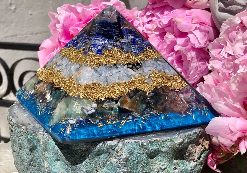 Powerful Orgonite® Orgone Pyramid X Large 5.25 x 4.5 inches Expand Consciousness Free WORLDWIDE SHIPPING image 2