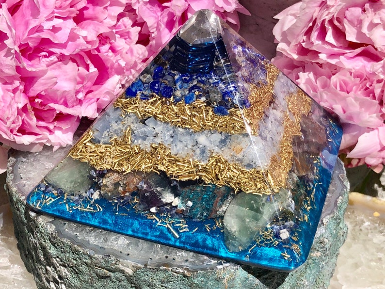 Powerful Orgonite® Orgone Pyramid X Large 5.25 x 4.5 inches Expand Consciousness Free WORLDWIDE SHIPPING image 1