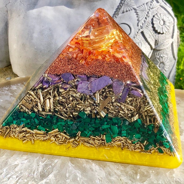 Powerful Orgonite® Orgone Pyramid (X Large - 5.25 x 4.5 inches) - Personal Transformation - FREE WORLDWIDE SHIPPING!