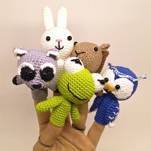 Woodland Animals - Amigurumi Finger  Puppets Pattern by Mucau Amigurumi