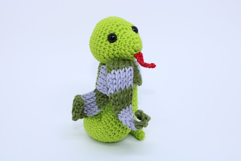 Slytherin Snake Amigurumi Pattern Hogwarts House Mascots Etsy