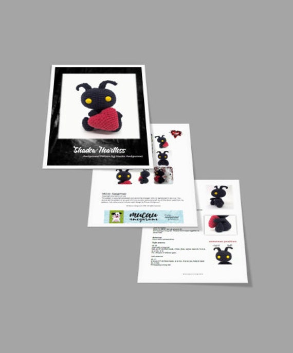 Shadow Heartless Amigurumi Pattern - Etsy