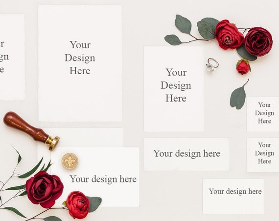 Wedding Mockup Stock Photography Invitation Mockup Stationery Mockup Mock