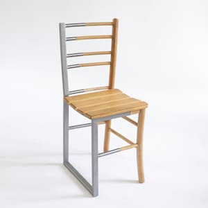 Silla plegable Retro de madera maciza para el hogar, silla de