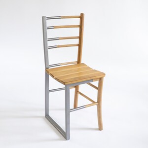 Modern Chair, Reclaimed Wood & Metal Chair, Contemporary Chair, Solid Wool Chair, Vintage Desk Chair, Nordic Chair, Housewarming Gift