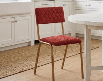Velvet chair modern dining room chair Upholstered bistro Accent stackable chair for Restaurant interior modern hotel seating kitchen idea