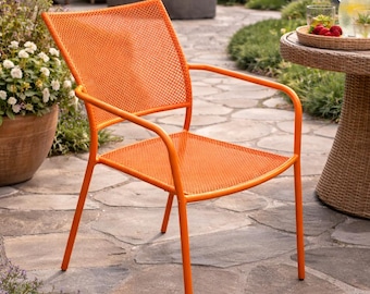 Metal dining garden chair, Outdoor lounge chair, Bistro & Living room chair, Outdoor Industrial furniture, Restaurant and Hotel interior